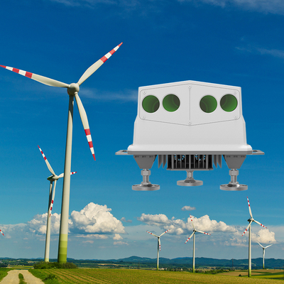 NL750 Rüzgar Çiftliği Lidar aralığı 50m-750m ve Yenilenebilir Enerji için Rüzgar Yönünü Aralığı -180°-180°