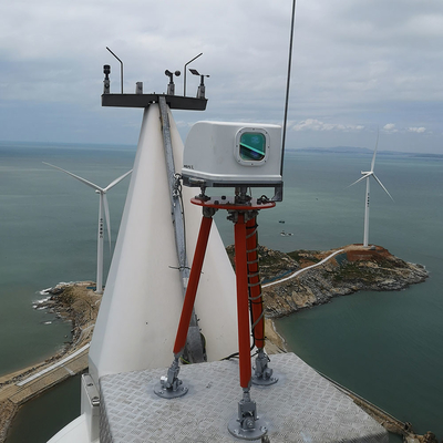 IP54 Rüzgar Lidar Sistemi 0.1m/s Rüzgar Hızı Doğruluğu 4 Çizgi Yatay Köşe 30° Dikey Köşe 10°